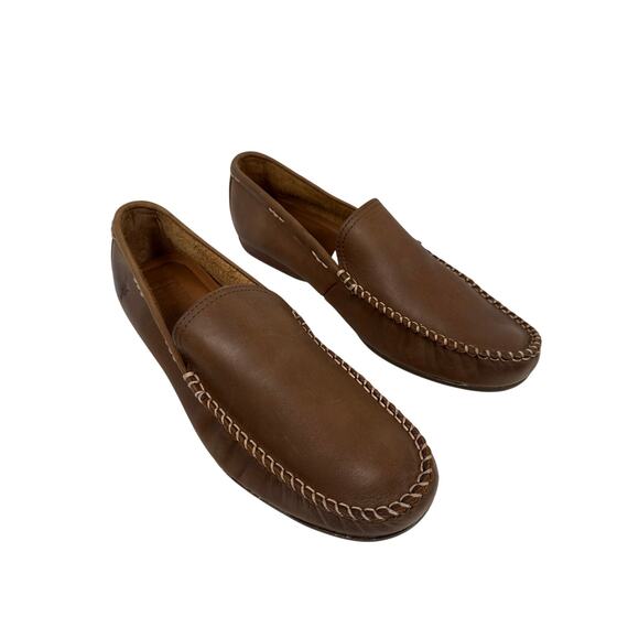 Frye Lewis Driver Loafers Mens 11 D Venetian Brown Leather Moccasin‎ Slip Ons main image 6